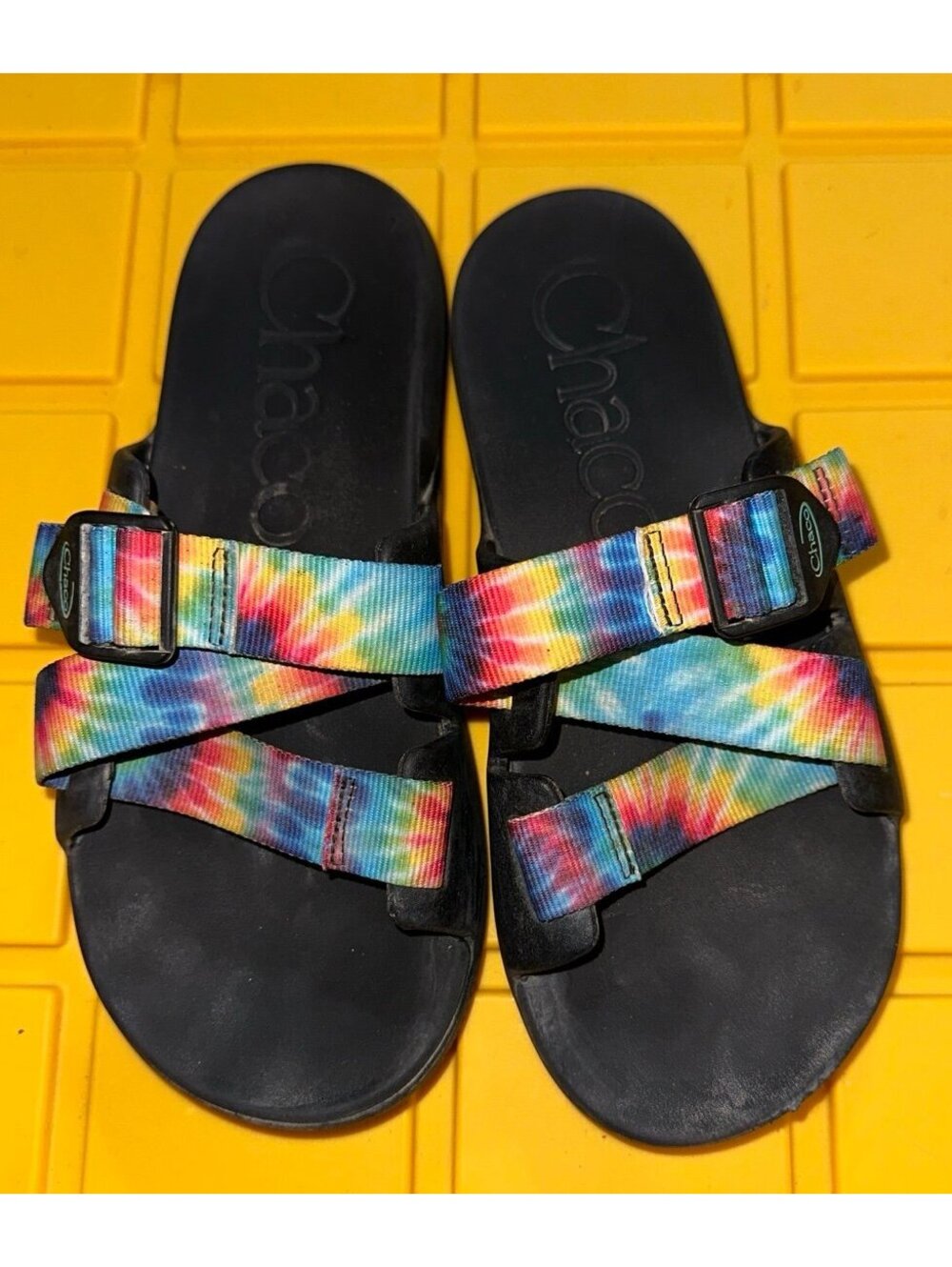Womens Chaco Chillos Slide Sandal Tie Dye Size 9